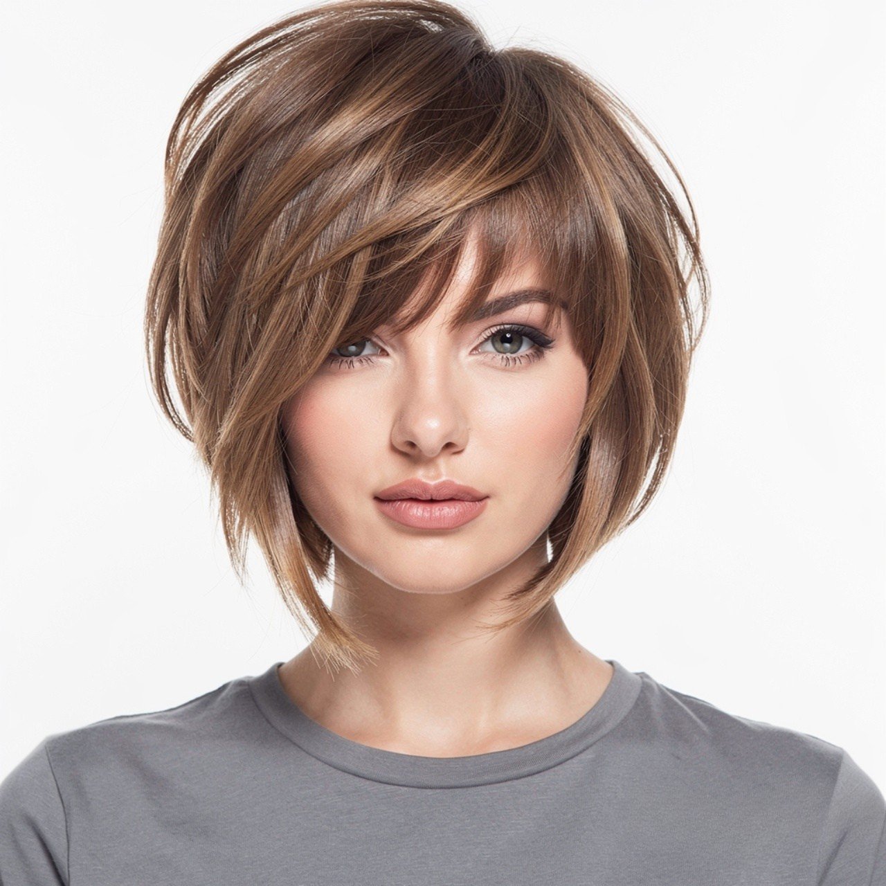 Hairstyles for Short Hair with Bangs: 15 Trendy Ideas that You'll Love 12 short layered hair with feathered bangs hairstyle