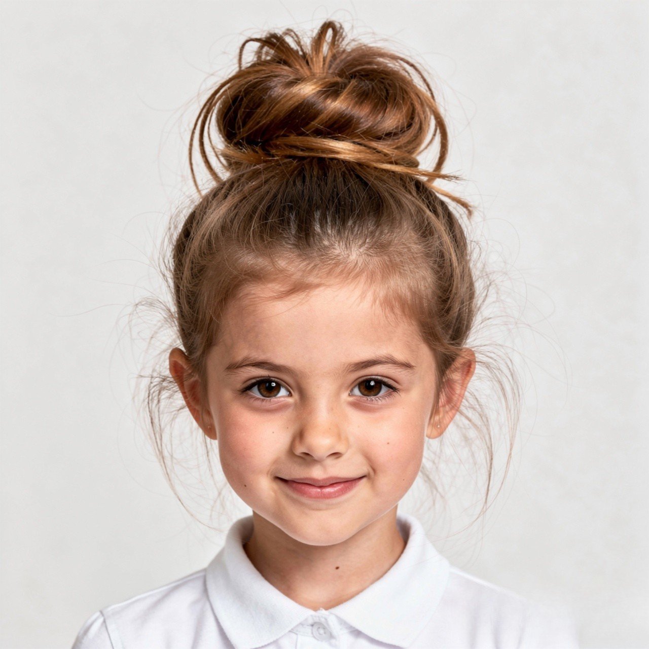 Girl Hairstyles for School: 18 Trendy Ideas that you'll love 4 single photo of a school girl with a messy bun hai