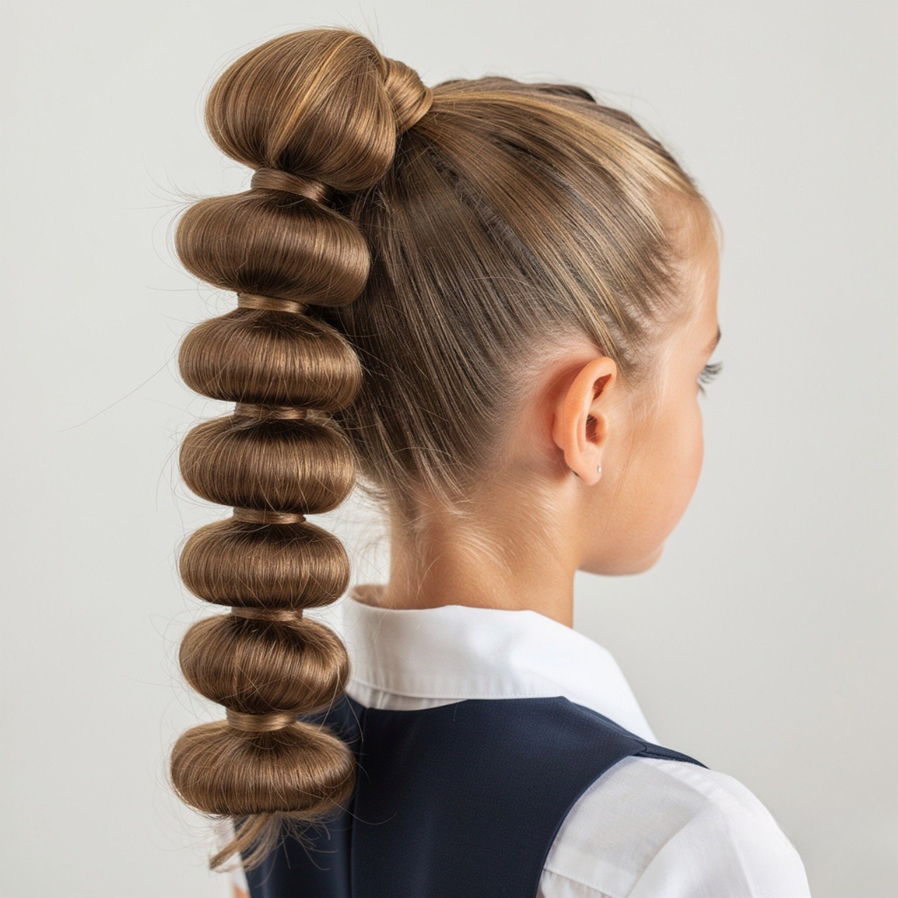 18 Trendy Hairstyles for School Kids Ideas that are Cute & You'll Love 15 single photo of a school kid with a bubble ponytai
