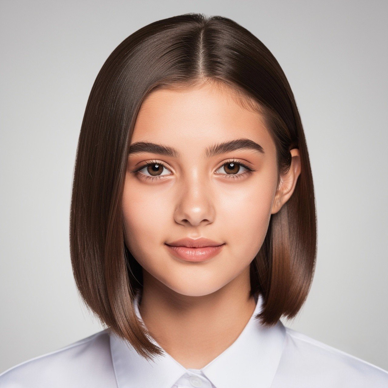 14 Trendy School Hairstyles for Medium Hair that You’ll Love 13 single photo of a straight sleek school hairstyle