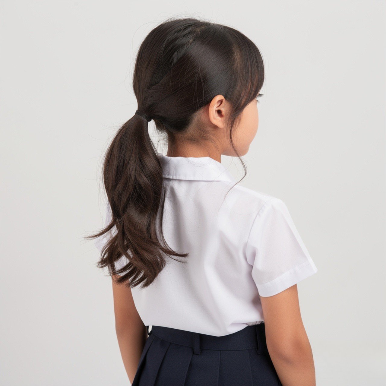 14 Trendy Hairstyles School Ideas that You'll Love 7 single portrait of a school girl with a low ponyta