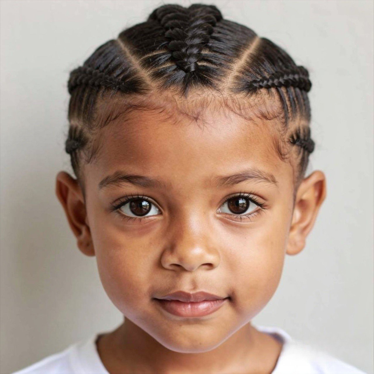 small cornrow hairstyle for school full head visib