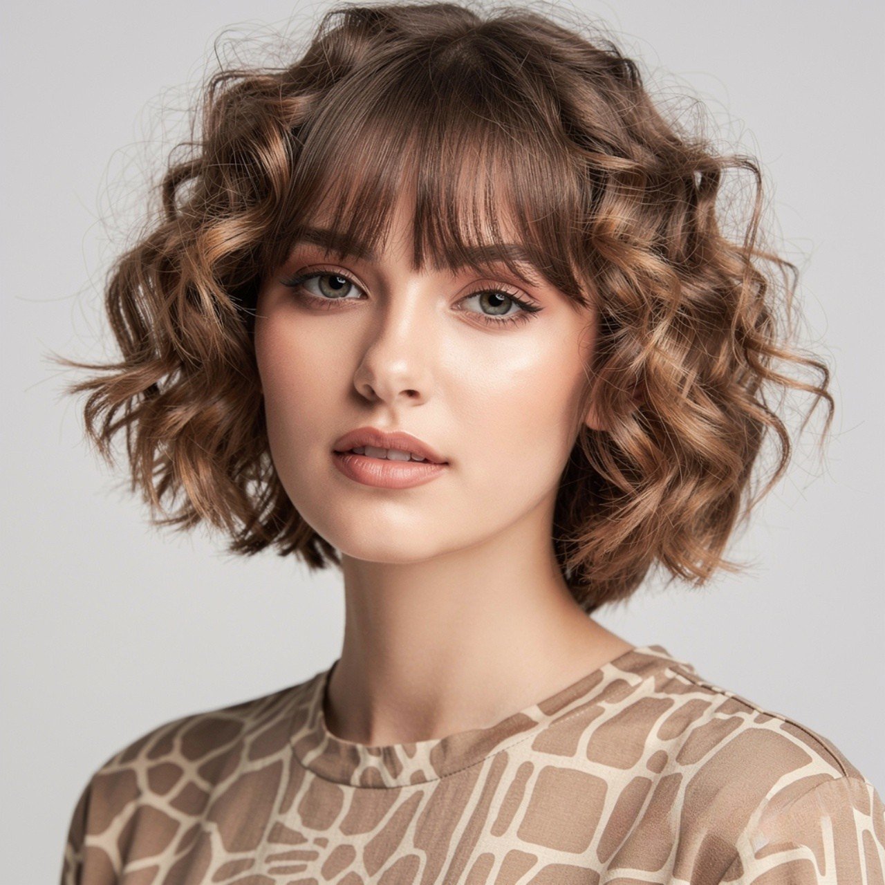 Hairstyles for Short Hair with Bangs: 15 Trendy Ideas that You'll Love 6 square portrait focusing on hair curly short hair