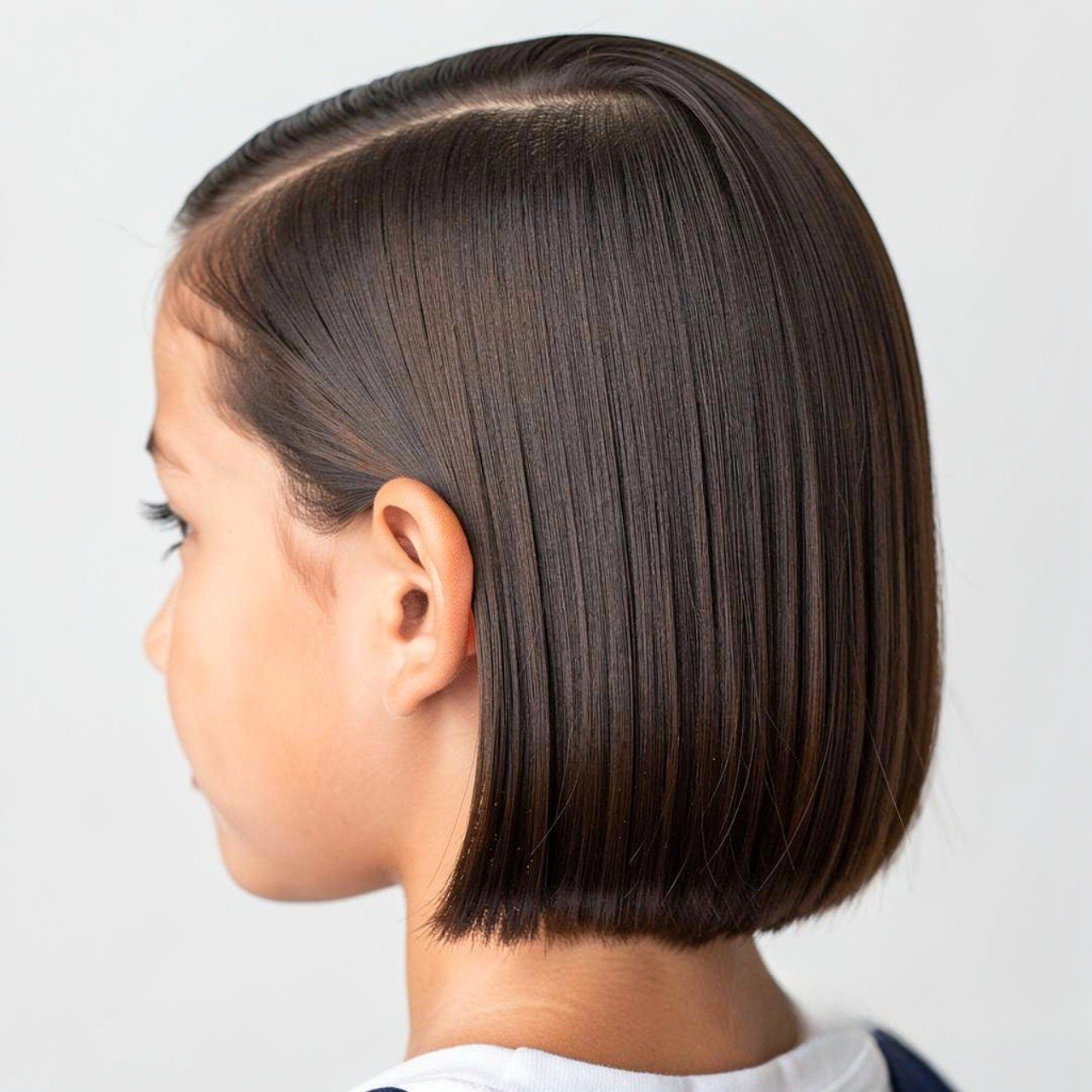 straight sleek quick and easy hairstyle for school