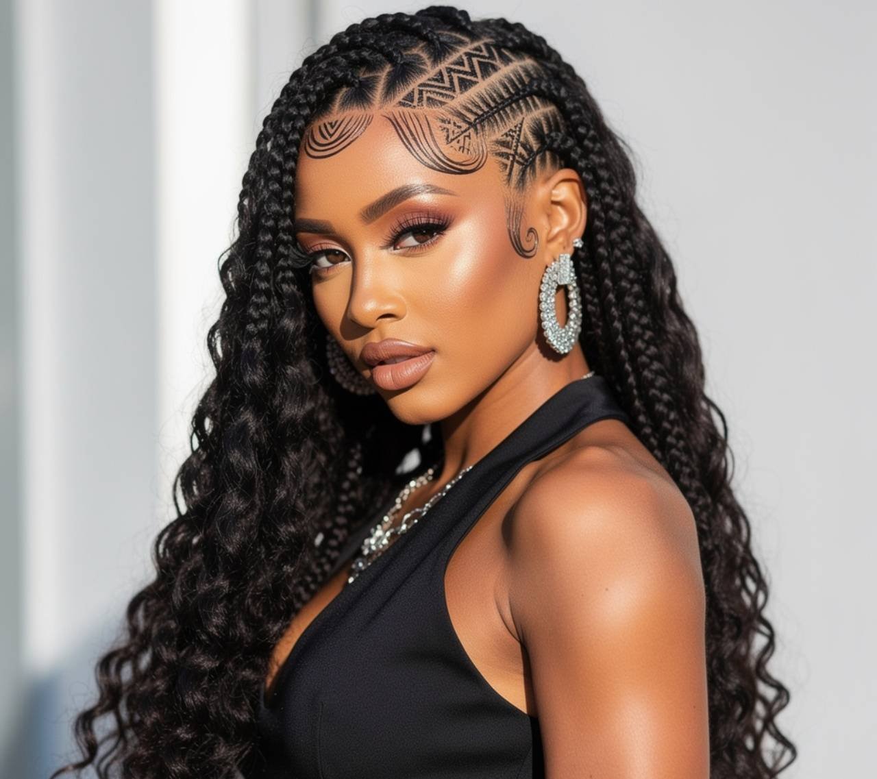 tribal quick weave hairstyle braids for thick hair