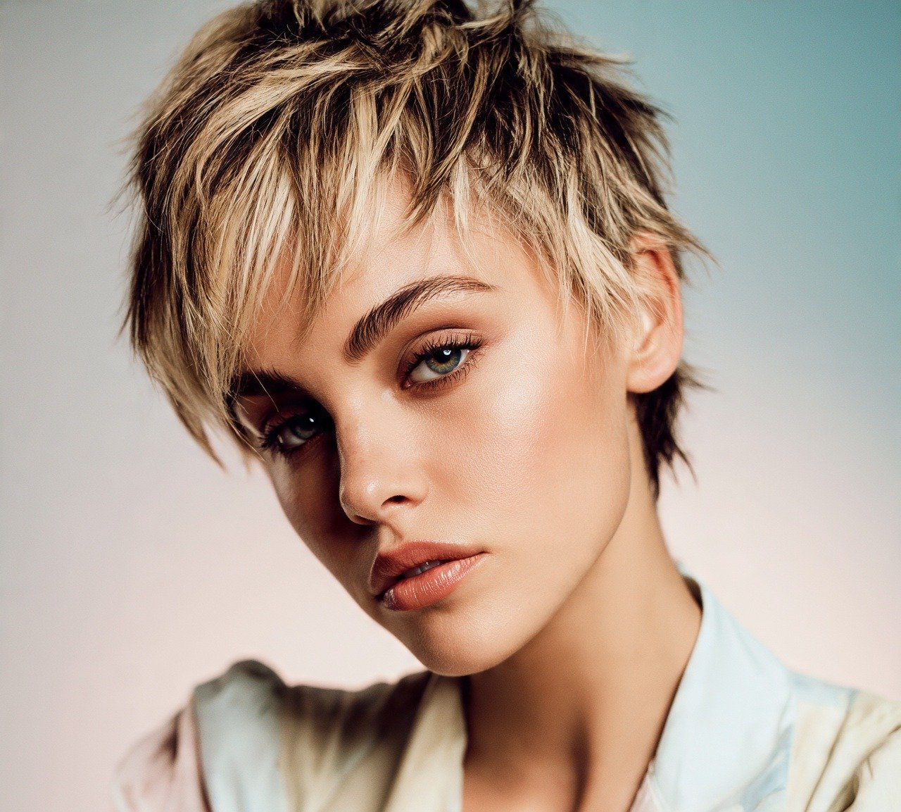 17 Trendy Hairstyles For Short Hair Y2K You'll Absolutely Love 2 1. Chunky Highlighted Pixie Hairstyles for Short Hair Y2K