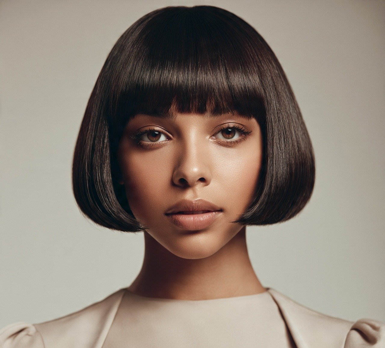 1. Classic Sleek Bob Silk Press Hairstyles for Short Hair