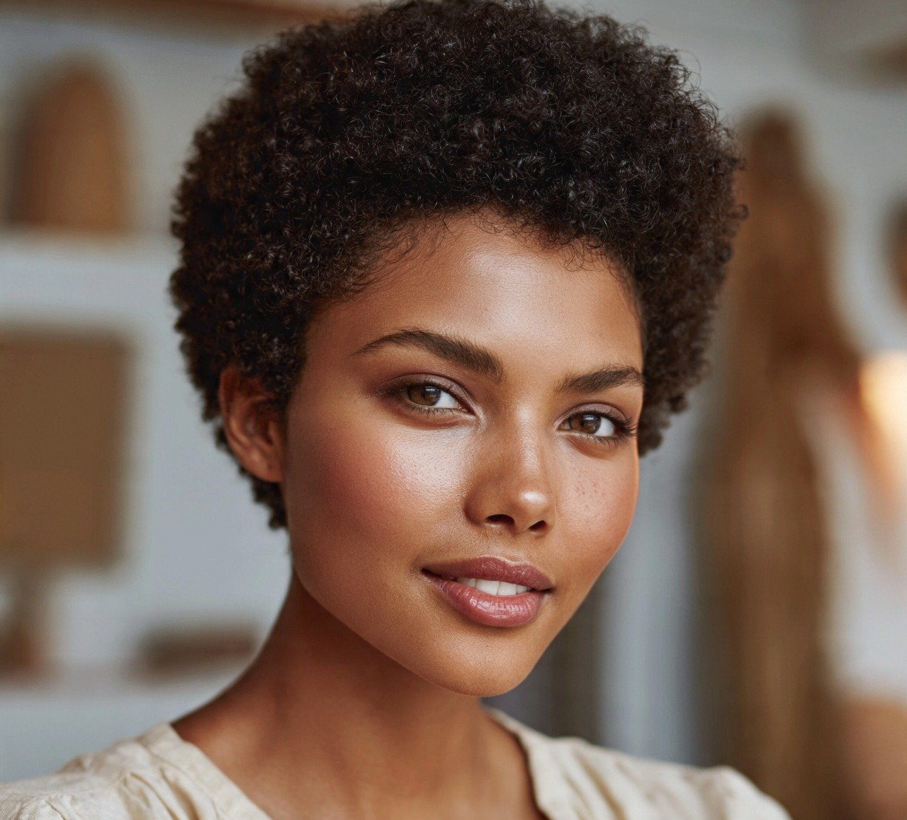 1. Classic TWA Teeny Weeny Afro Hairstyles for Short Natural Hair