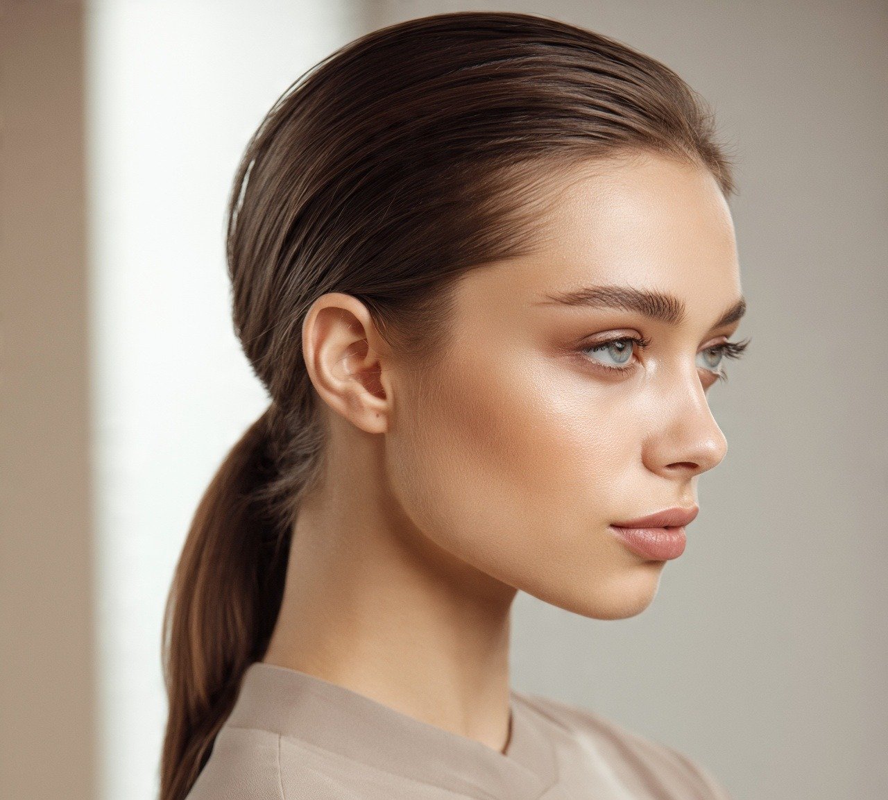Short Hair Ponytail Hairstyles: 15 Trending Ideas That Are Worth Trying 2 1. Sleek Low Ponytail Short Hairstyles