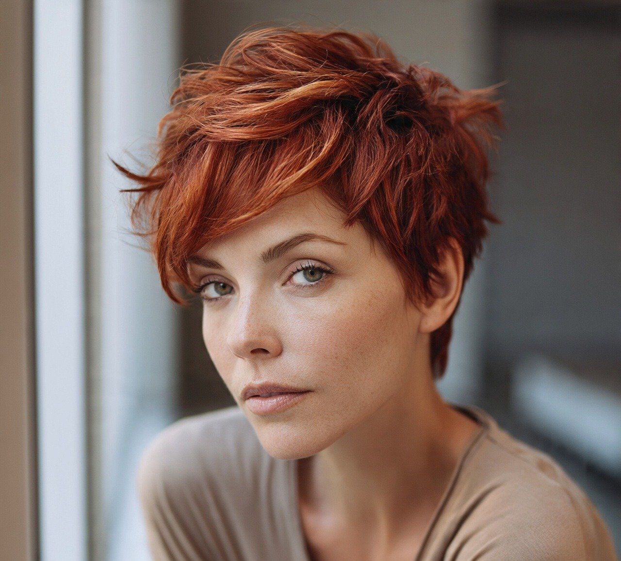 Short Hair Color Ideas: 16 Trendy Shades to Try Right Now 11 10. Auburn Red Pixie Short Hair Color