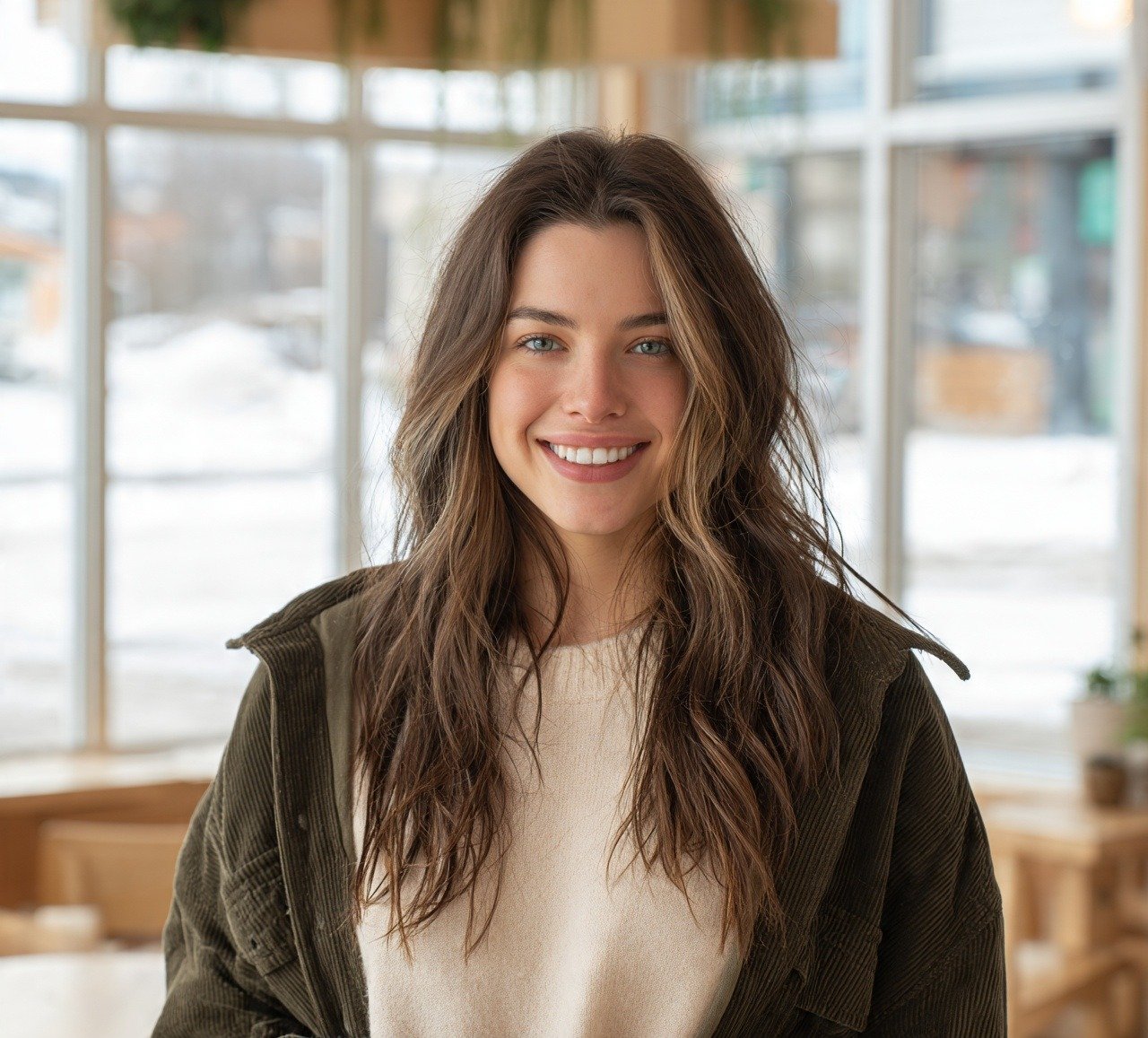 Winter Hair Color:14 Trending Shades You'll Want to Try 11 10. Cocoa Brown with Money Piece Winter Hair Color