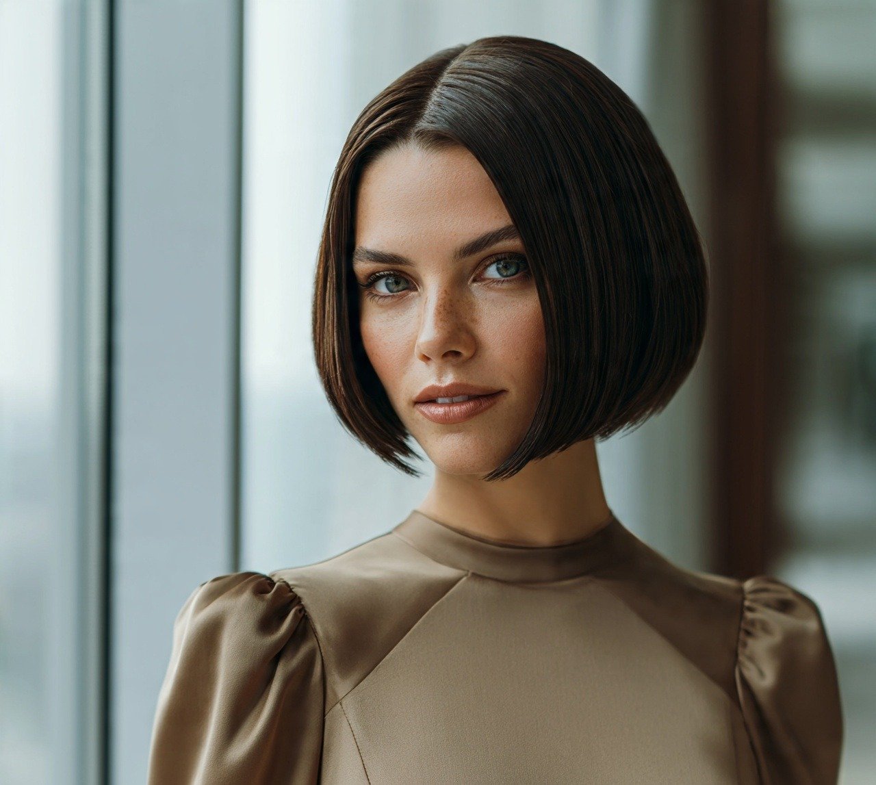 11. Blunt Bob with Face Framing Layers Prom Hairstyles for Short Hair