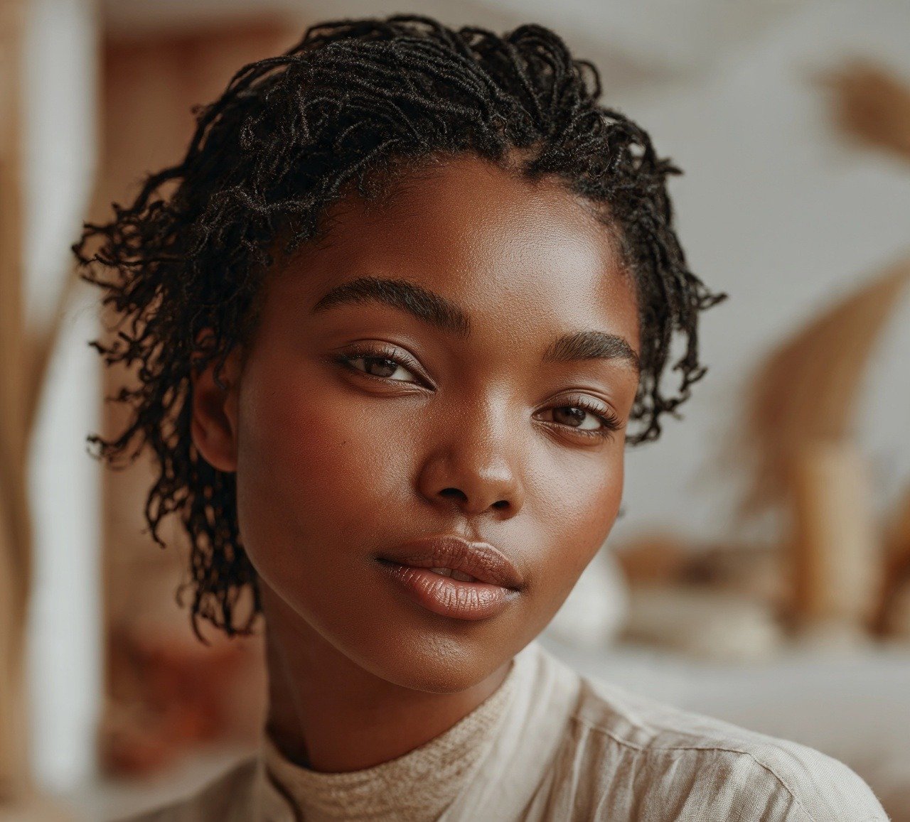 11. Short Sisterlocks Hairstyles for Short Natural Hair