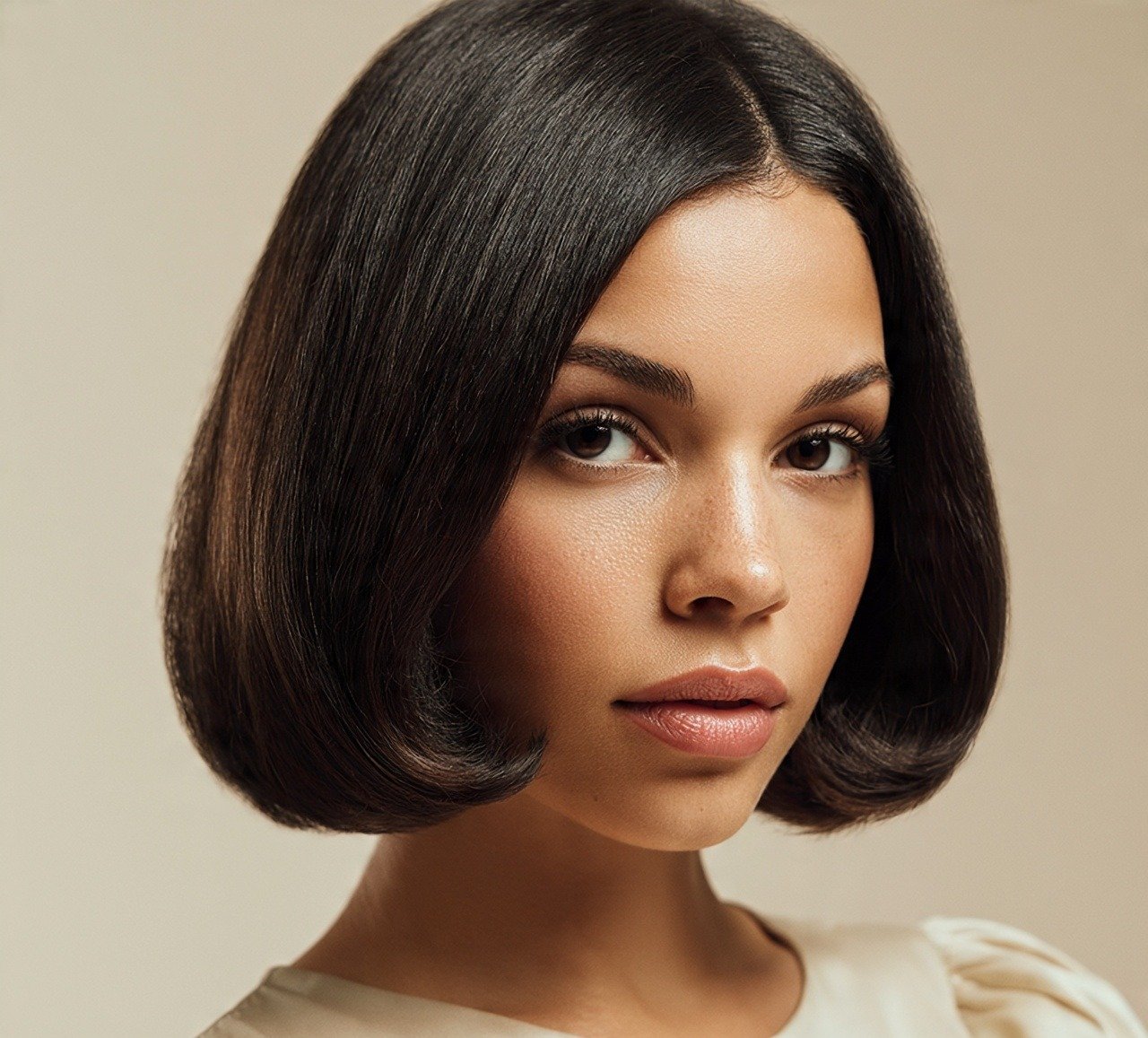 12. Rounded Bob with Under Curl Hairstyles for Short Hair