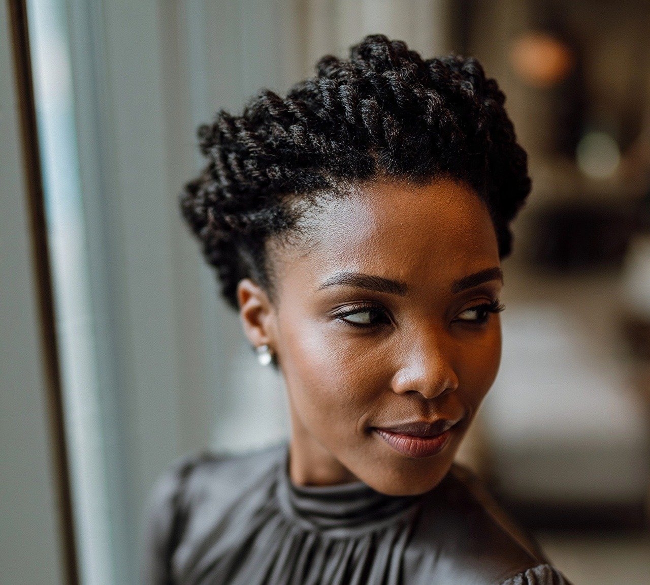 13 Trendy Updo Hairstyles For Short Hair That Prove Length Isn't Everything 13 12. Two Strand Twist Updo Hairstyles For Short Hair