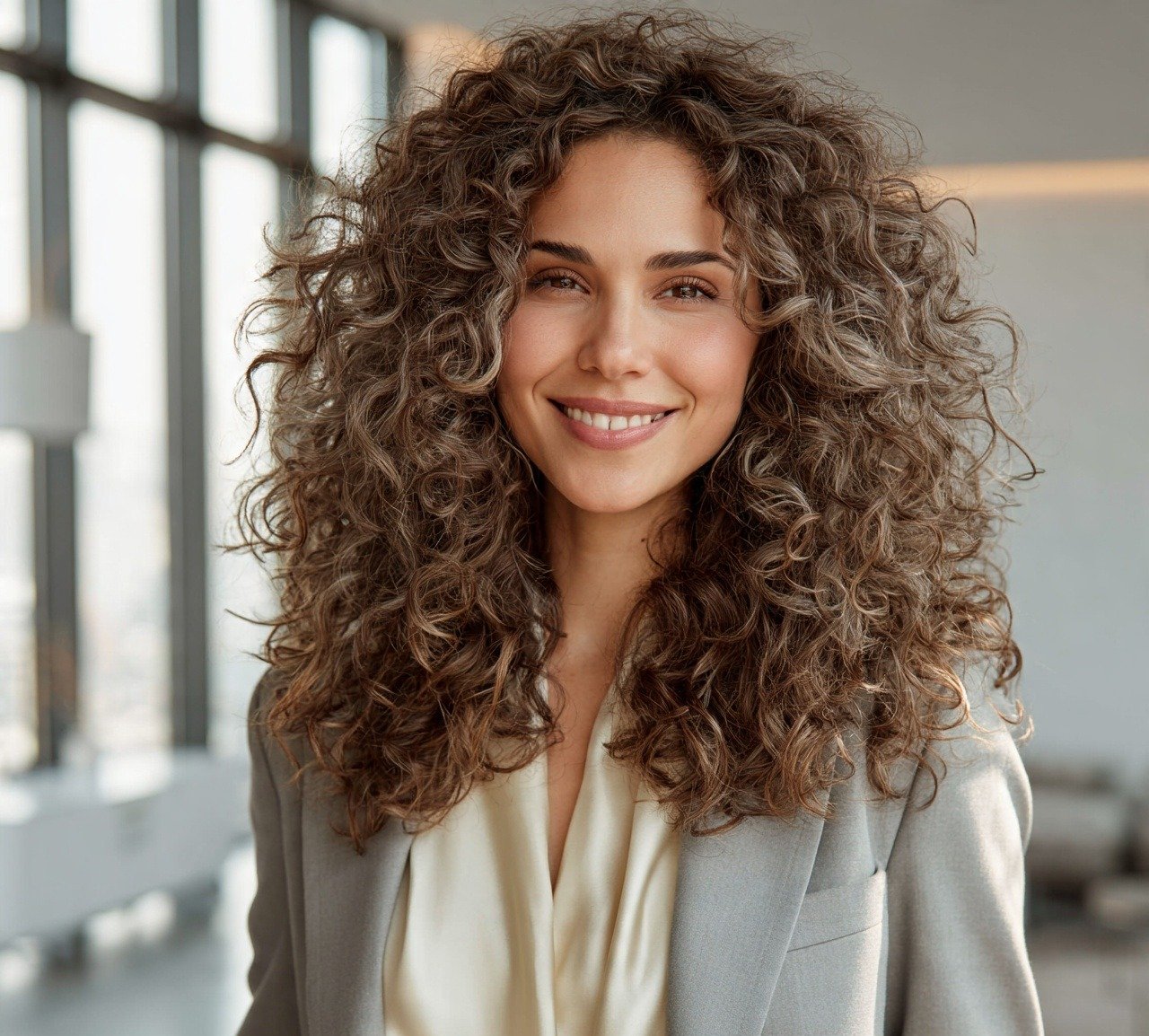 13. Ash Brown for Curly Hair Hair Color