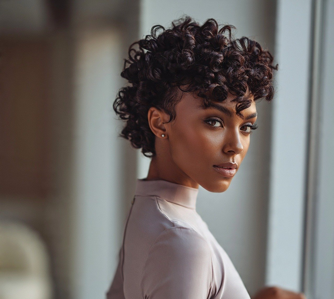 13. Bantu Knot Out Curls Prom Hairstyles for Short Hair