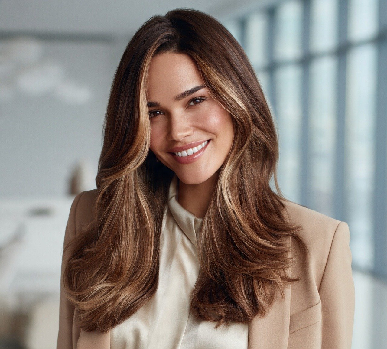 13. Money Piece Highlights Color Hair
