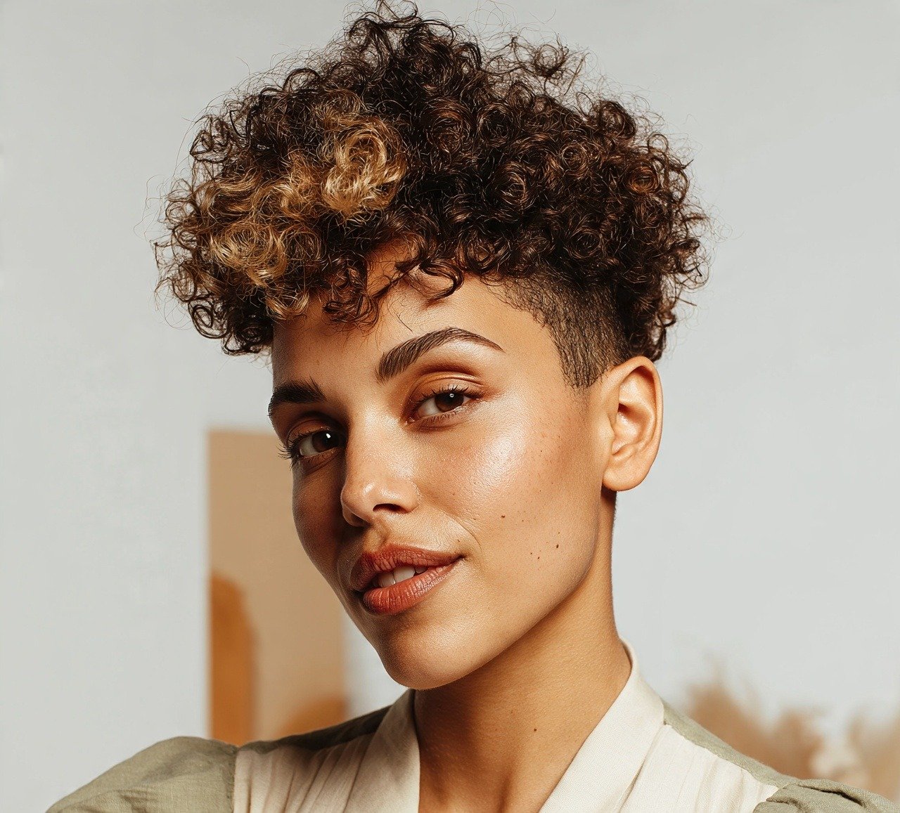 13. Short Curly Undercut Hairstyles for Short Natural Hair