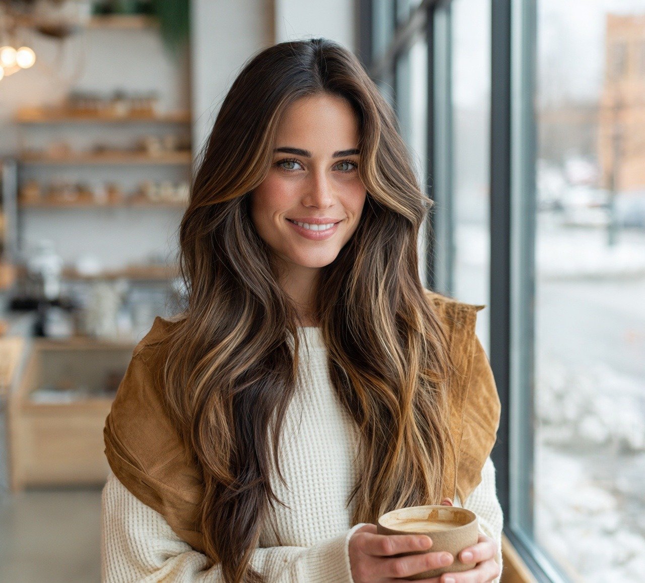 Winter Hair Color:14 Trending Shades You'll Want to Try 14 13. Toffee Highlights Winter Hair Color