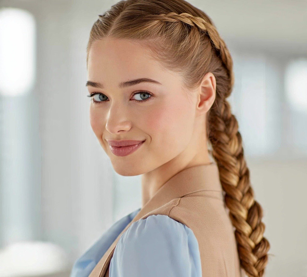 Ponytail Hairstyles With Braids: 13 Trending Ideas That Are Worth Trying 14 13. Two Tone Braided Ponytail Hairstyles