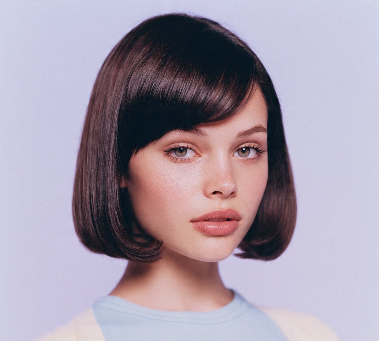 17 Trendy Hairstyles For Short Hair Y2K You'll Absolutely Love 17 16. Sleek Straight Bob with Side Swept Bangs Hairstyles For Short Hair Y2K