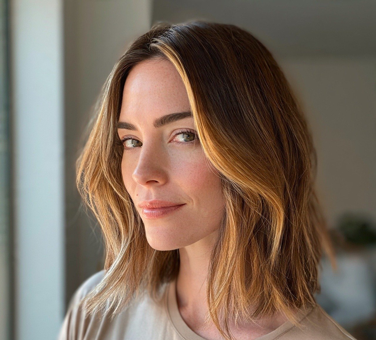 Short Hair Color Ideas: 16 Trendy Shades to Try Right Now 17 16. Sunkissed Balayage Lob Short Hair Color