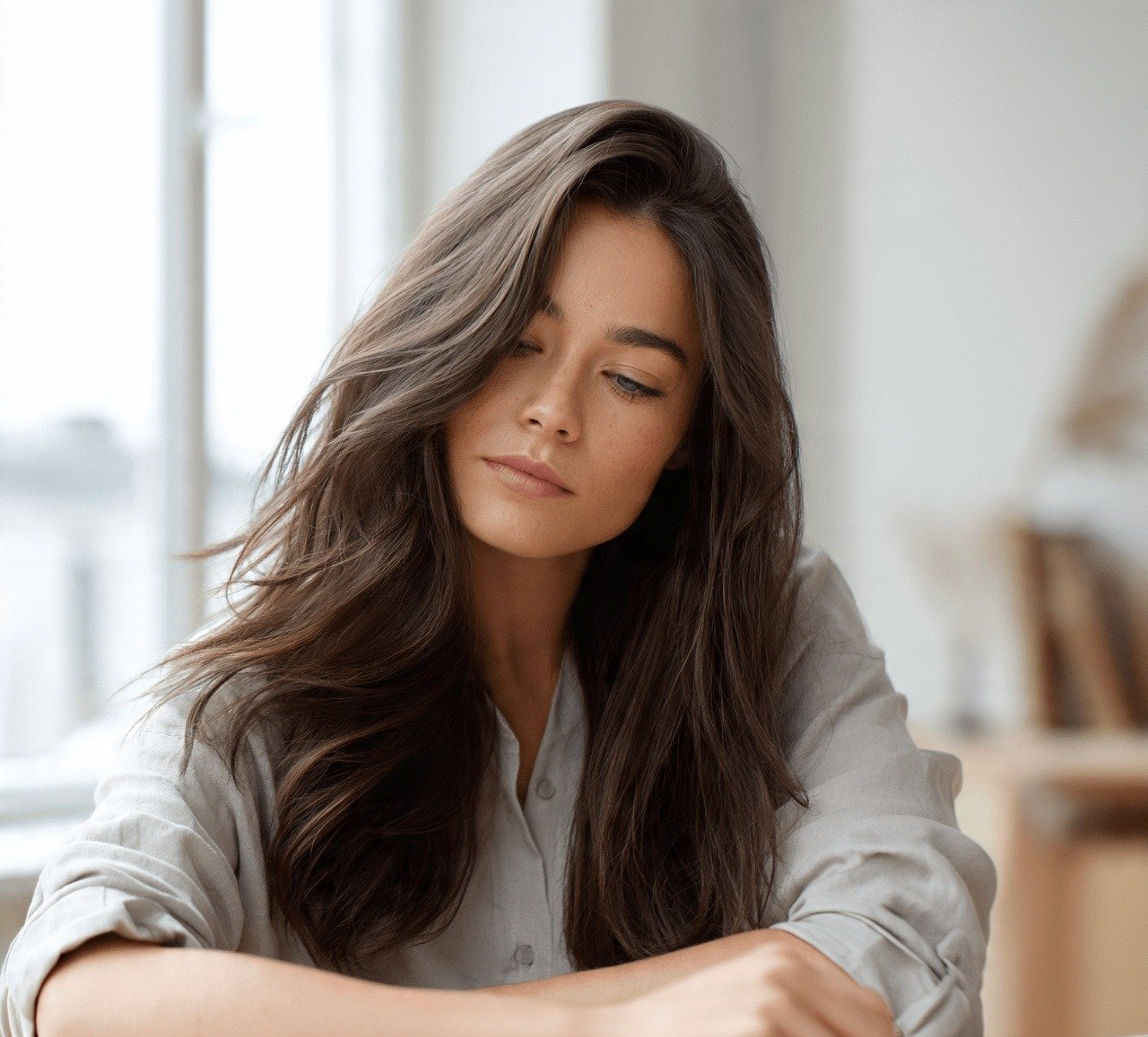 15 Trendy Brunette Hair Color Ideas to Try Now 4 3. Cool Toned Ash Brunette Hair Color