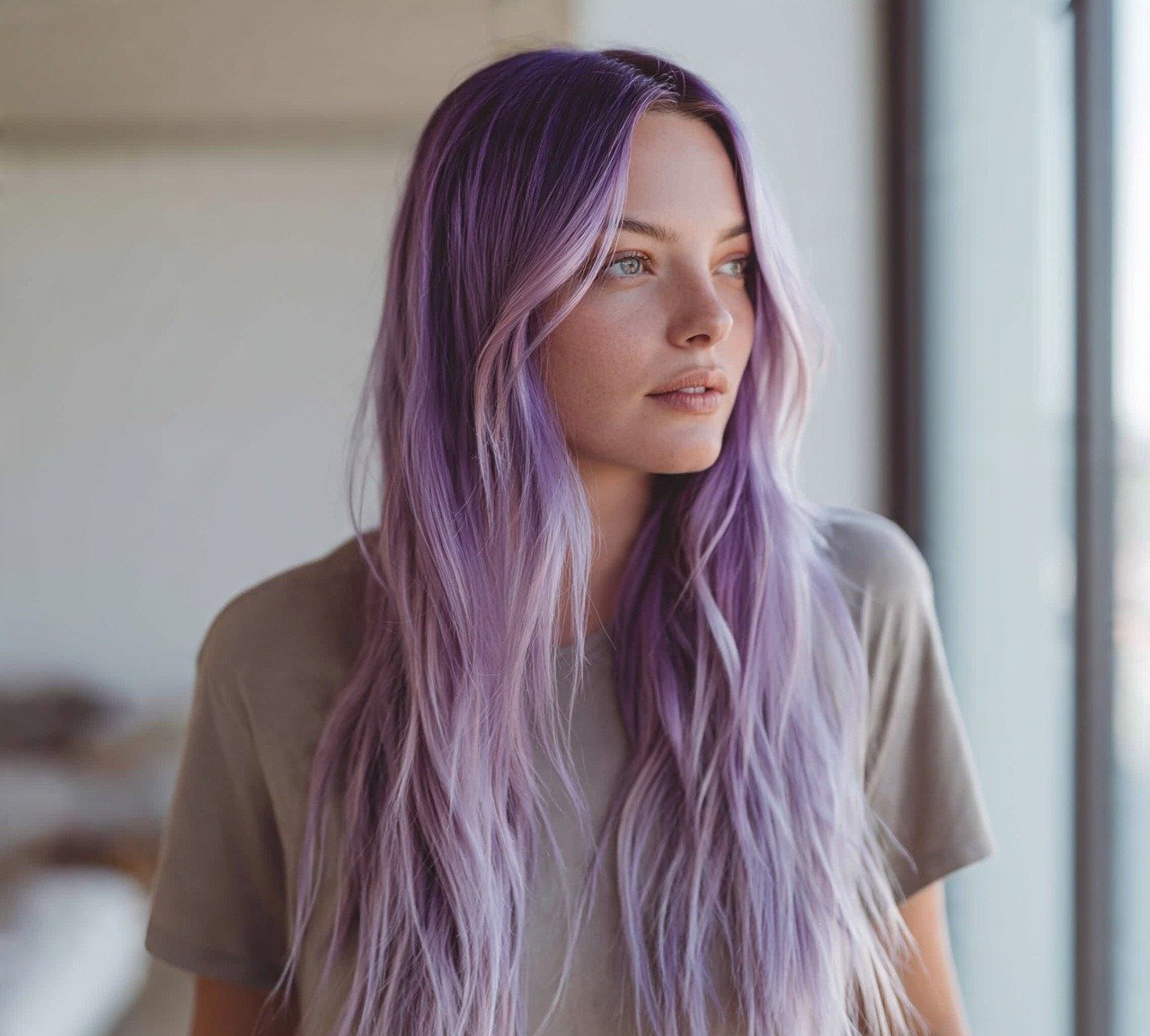 3. Violet Root Fade Purple Hair Color