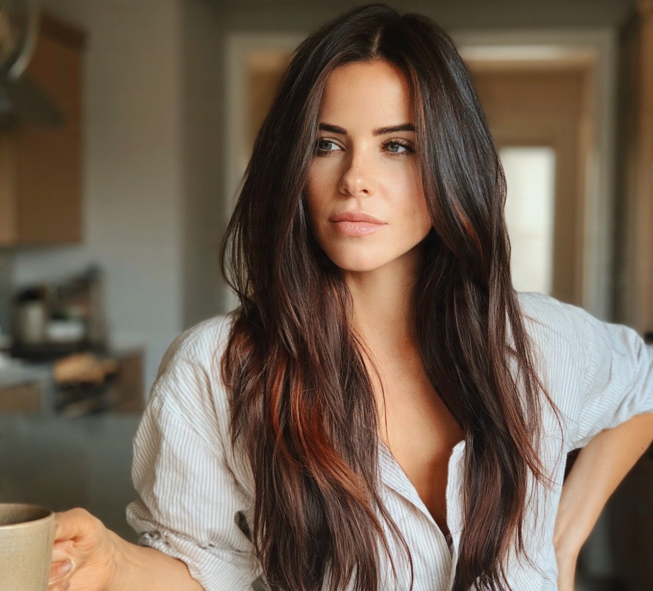 15 Trendy Brunette Hair Color Ideas to Try Now 5 4. Chocolate Brown with Chestnut Highlights Brunette Hair Color