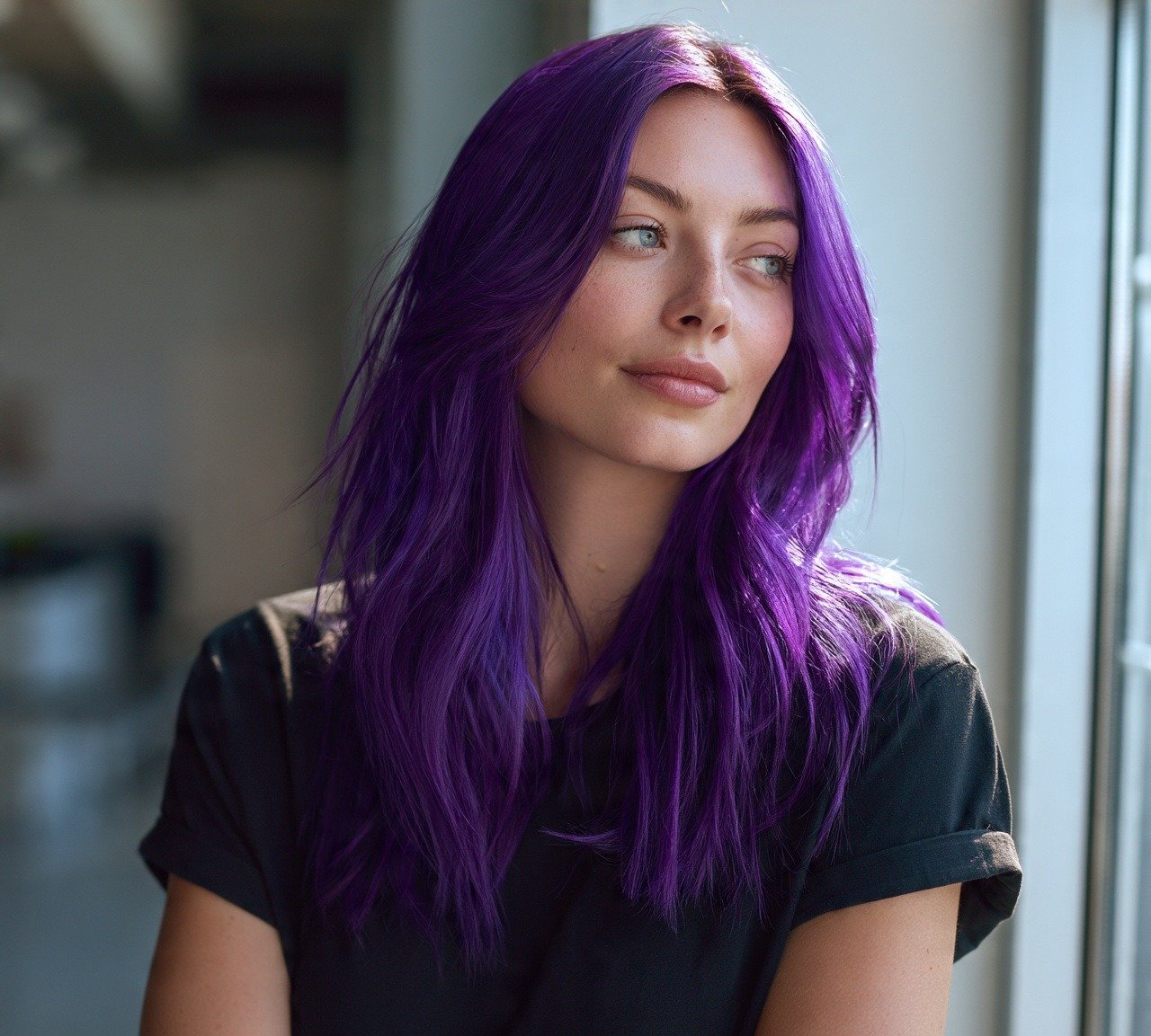 5. Bright Amethyst All Over Hair Color