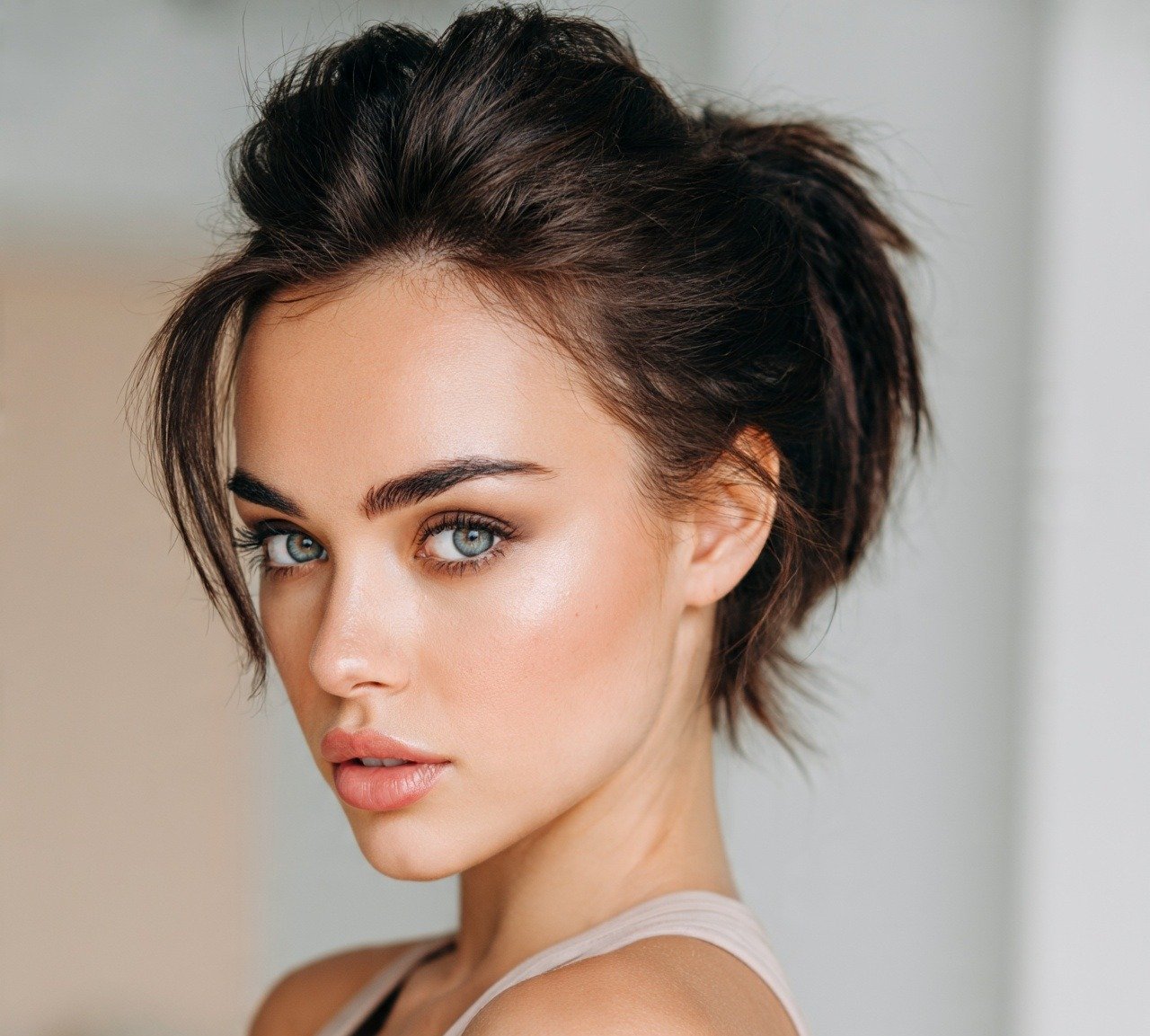 Short Hair Ponytail Hairstyles: 15 Trending Ideas That Are Worth Trying 6 5. Voluminous Crown Ponytail Short Hairstyles