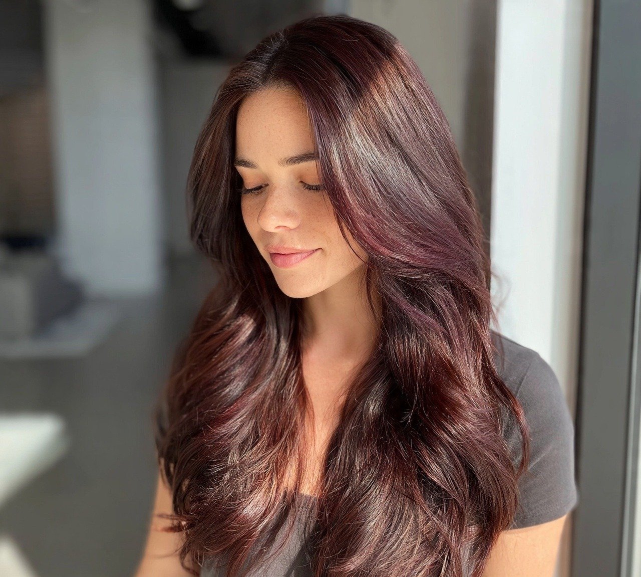 13 Trendy Red Brown Hair Color Ideas to Try This Season 7 6. Burgundy Brown Red Hair Color