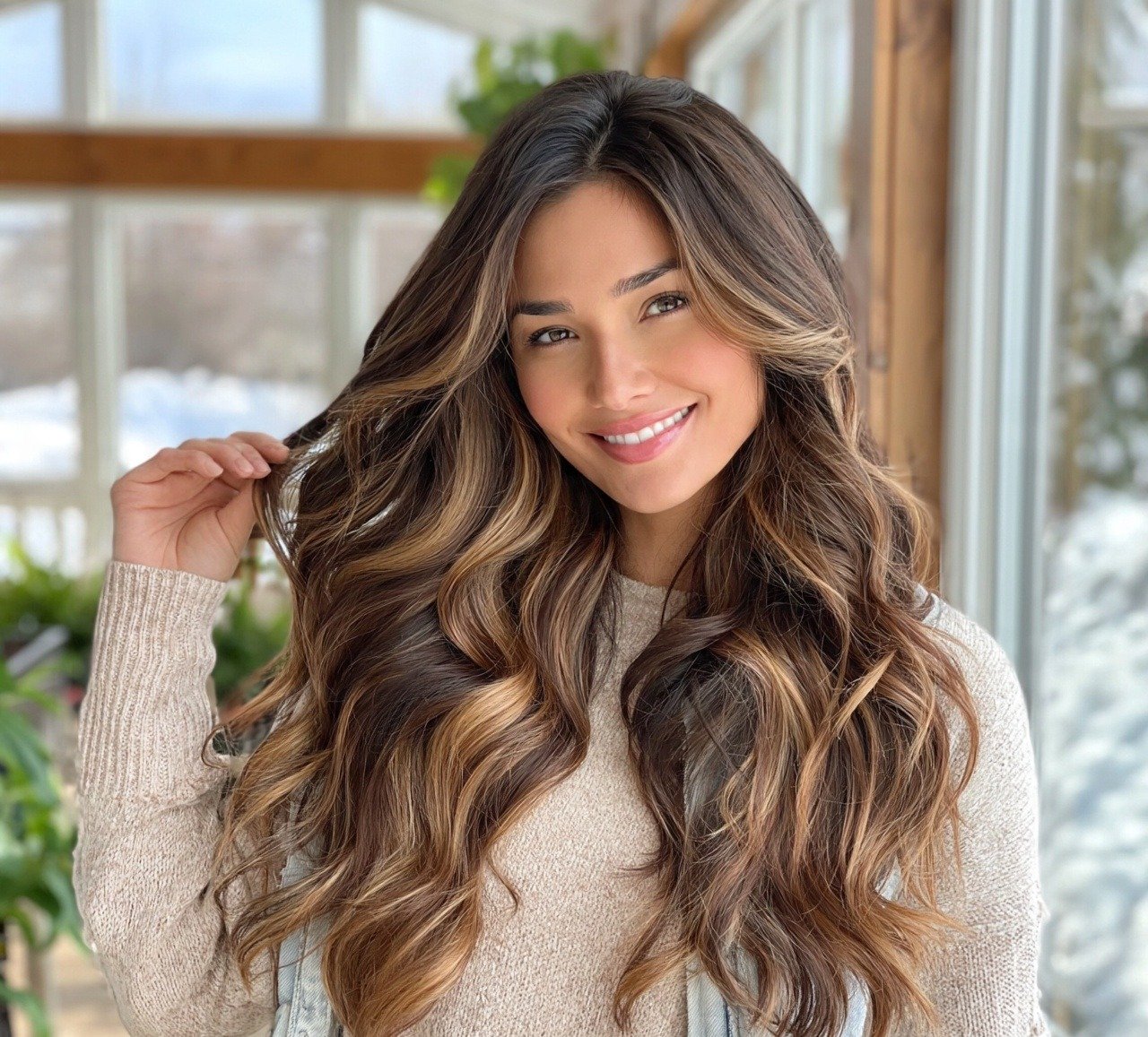 Winter Hair Color:14 Trending Shades You'll Want to Try 7 6. Caramel Balayage Winter Hair Color