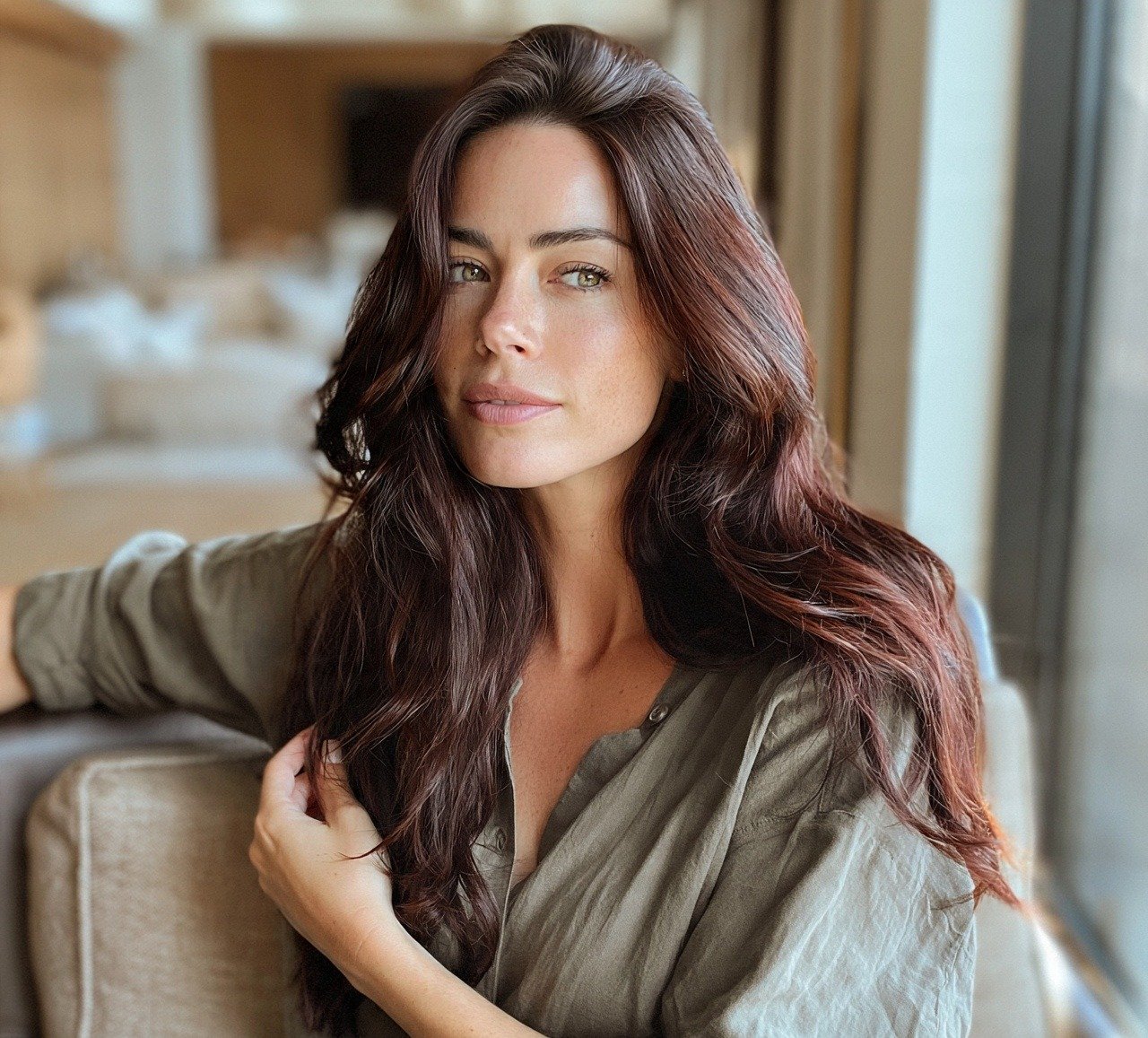 15 Trendy Brunette Hair Color Ideas to Try Now 7 6. Deep Mahogany Brunette Hair Color
