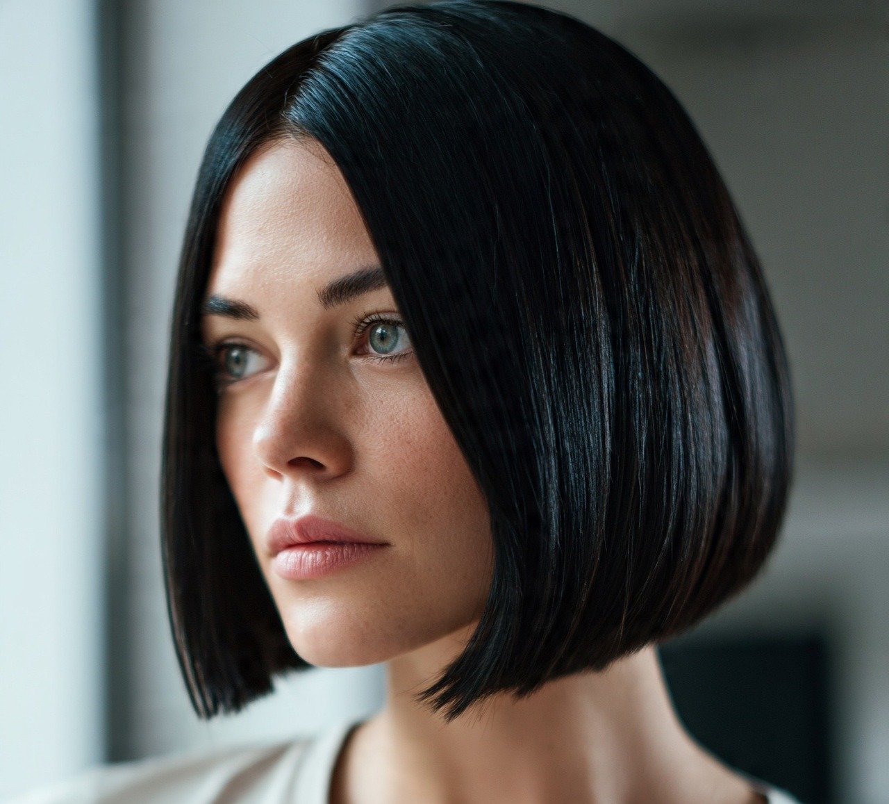 Short Hair Color Ideas: 16 Trendy Shades to Try Right Now 7 6. Jet Black Bob Short Hair Color