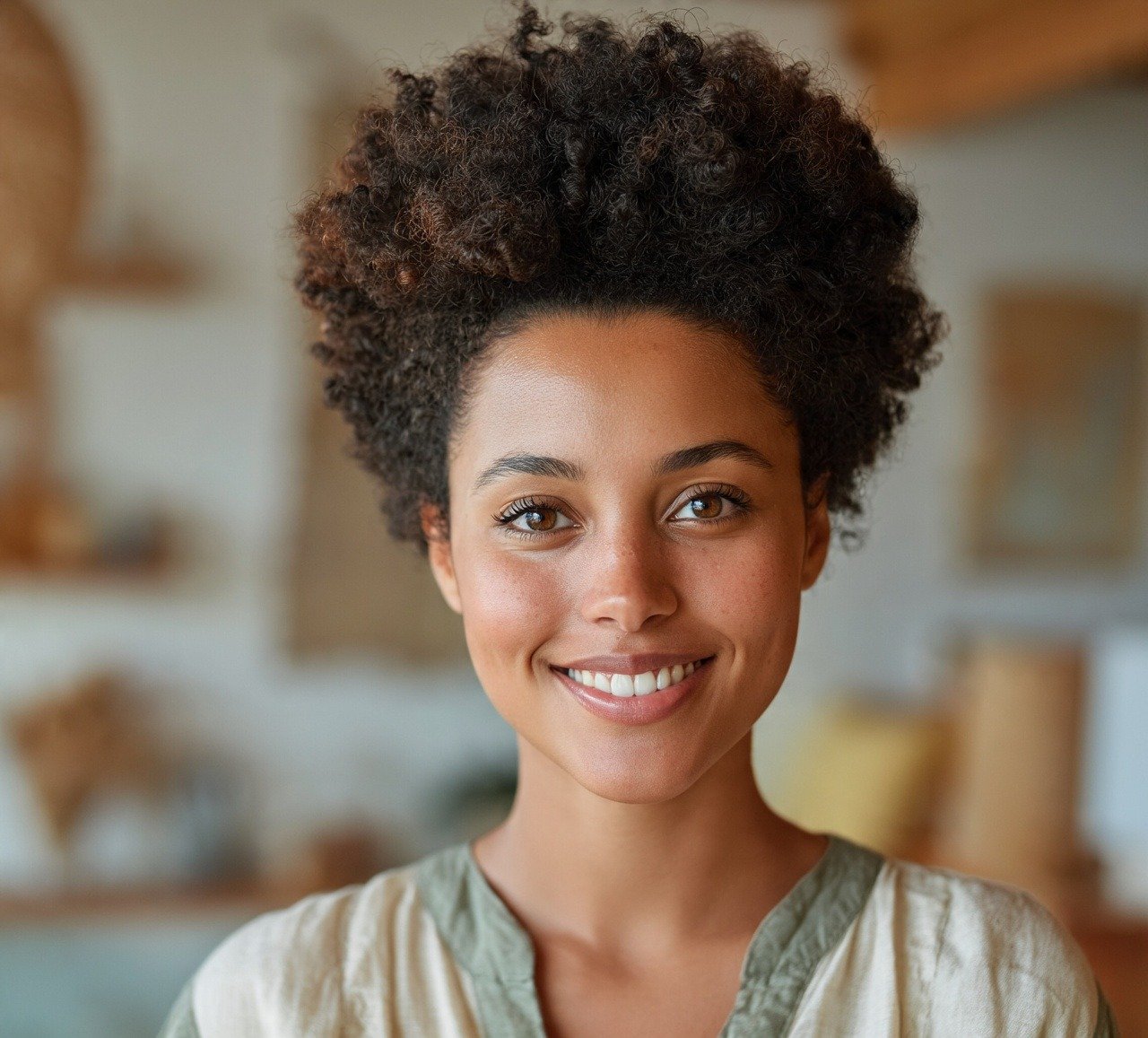 6. Short Afro Puff Hairstyles for Short Natural Hair