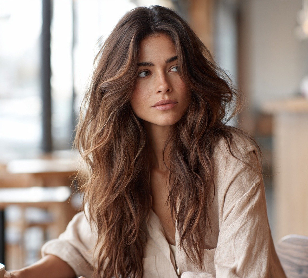 15 Trendy Brunette Hair Color Ideas to Try Now 8 7. Honey Brown Balayage Brunette Hair Color