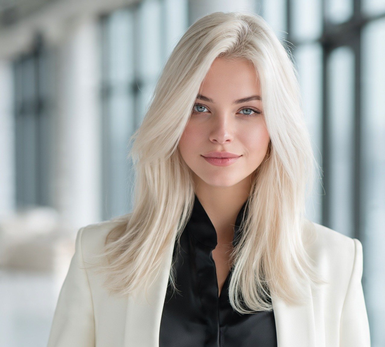7. Platinum Blonde Color Hair