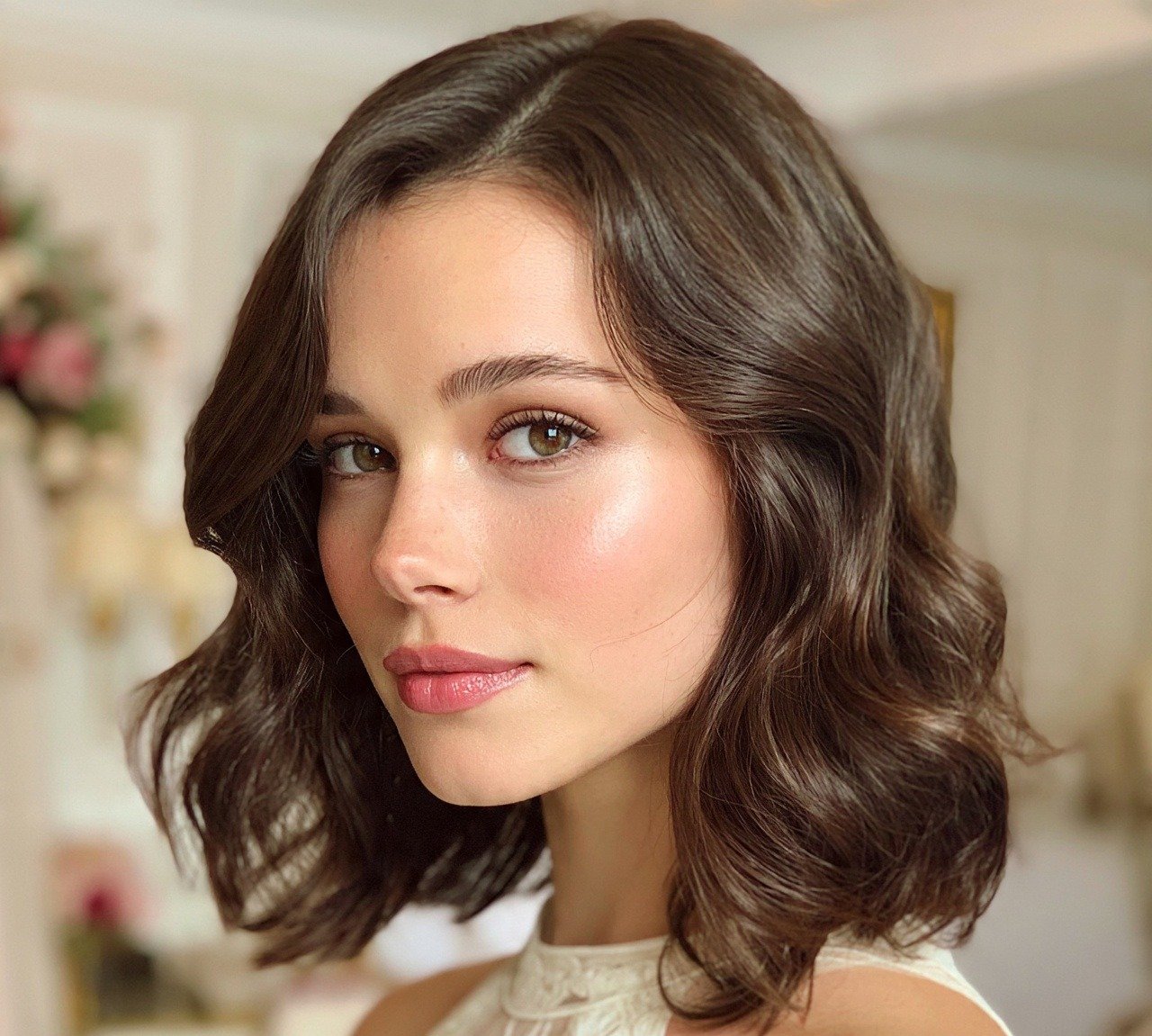 16 Trending Hairstyles for Short Hair for Wedding Day 8 7. Wavy Lob with Deep Side Part Hairstyles For Short Hair For Wedding