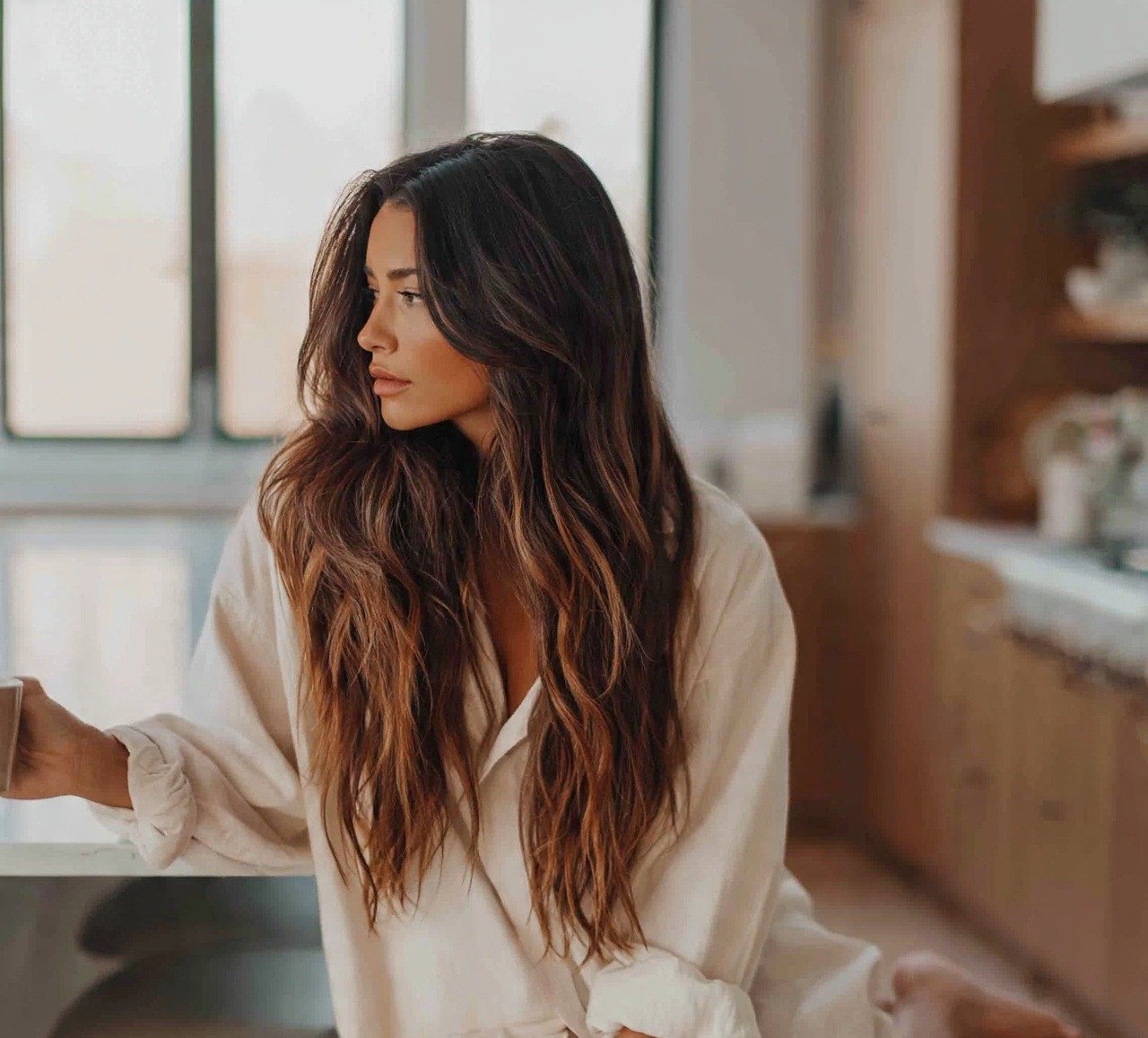15 Trendy Brunette Hair Color Ideas to Try Now 9 8. Espresso Root with Caramel Melt Brunette Hair Color