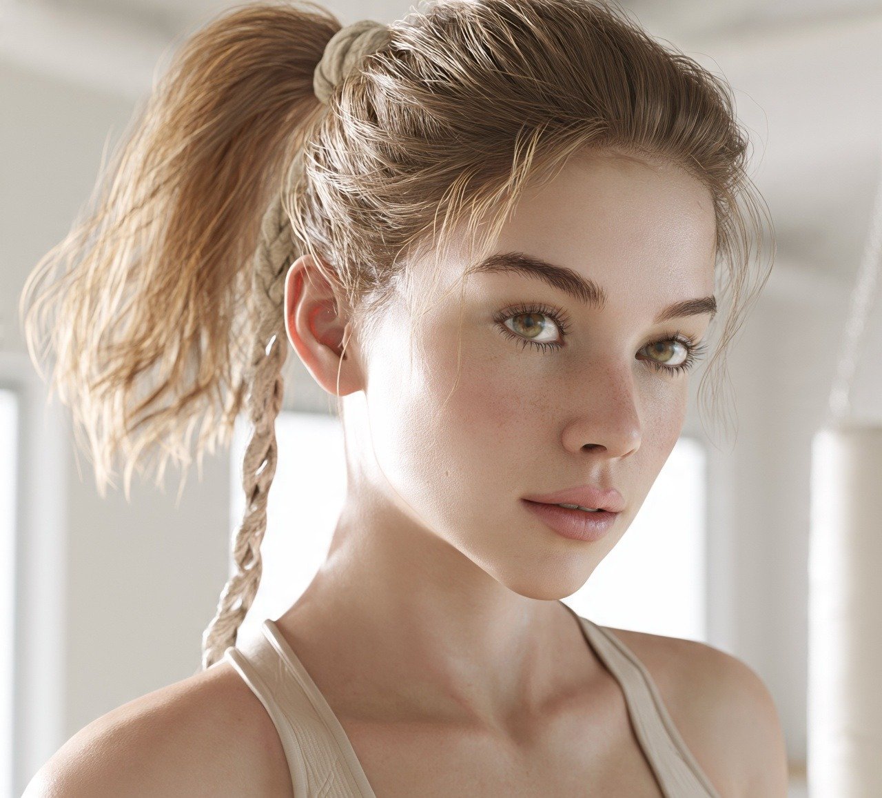 8. High Ponytail with a Twisted Base Softball Hairstyles For Short Hair