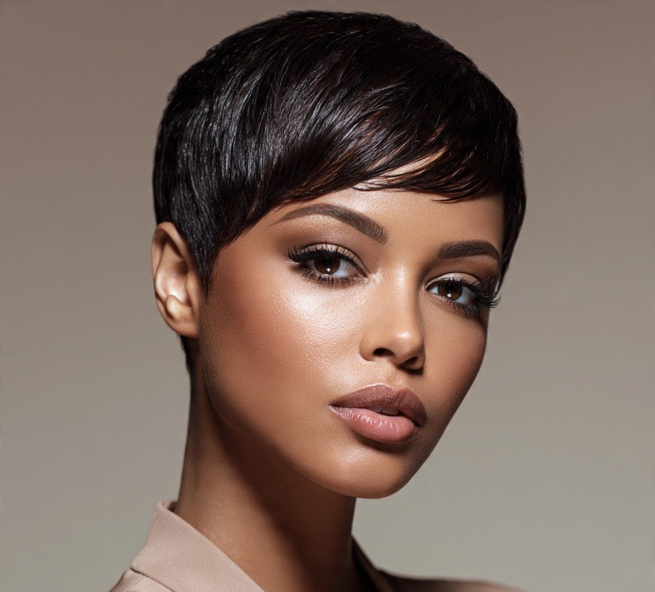 8. Tapered Pixie Cut Silk Press Hairstyles for Short Hair
