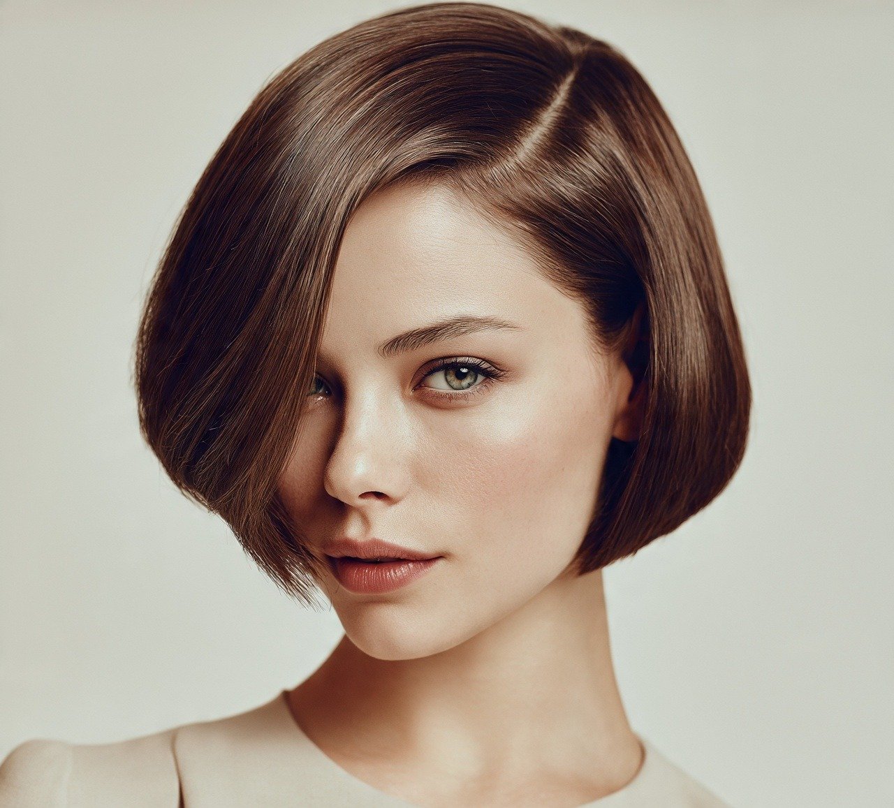 9. Short Bob with Deep Side Part Hairstyles