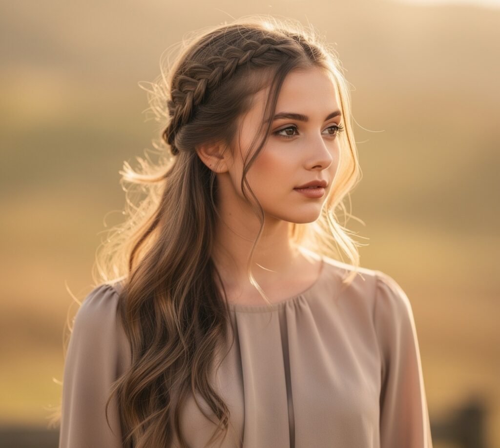 Boho Braided Half Up Style