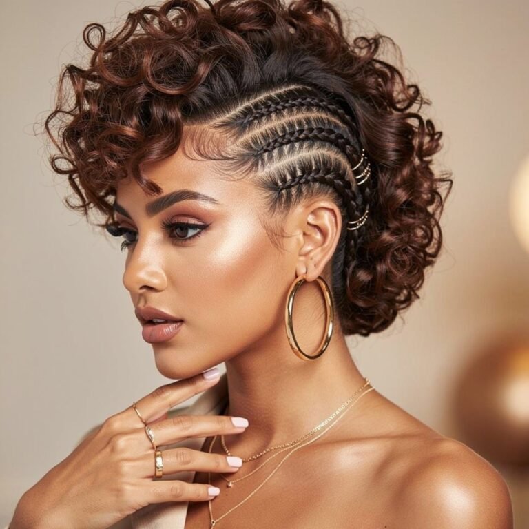 curly hairstyles with braids