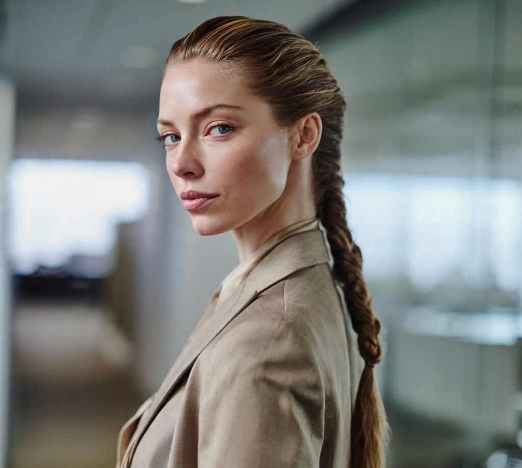 Best Work Hairstyles for Long Hair: 16 Chic & Office-Ready Looks 13 Braided Low Ponytail