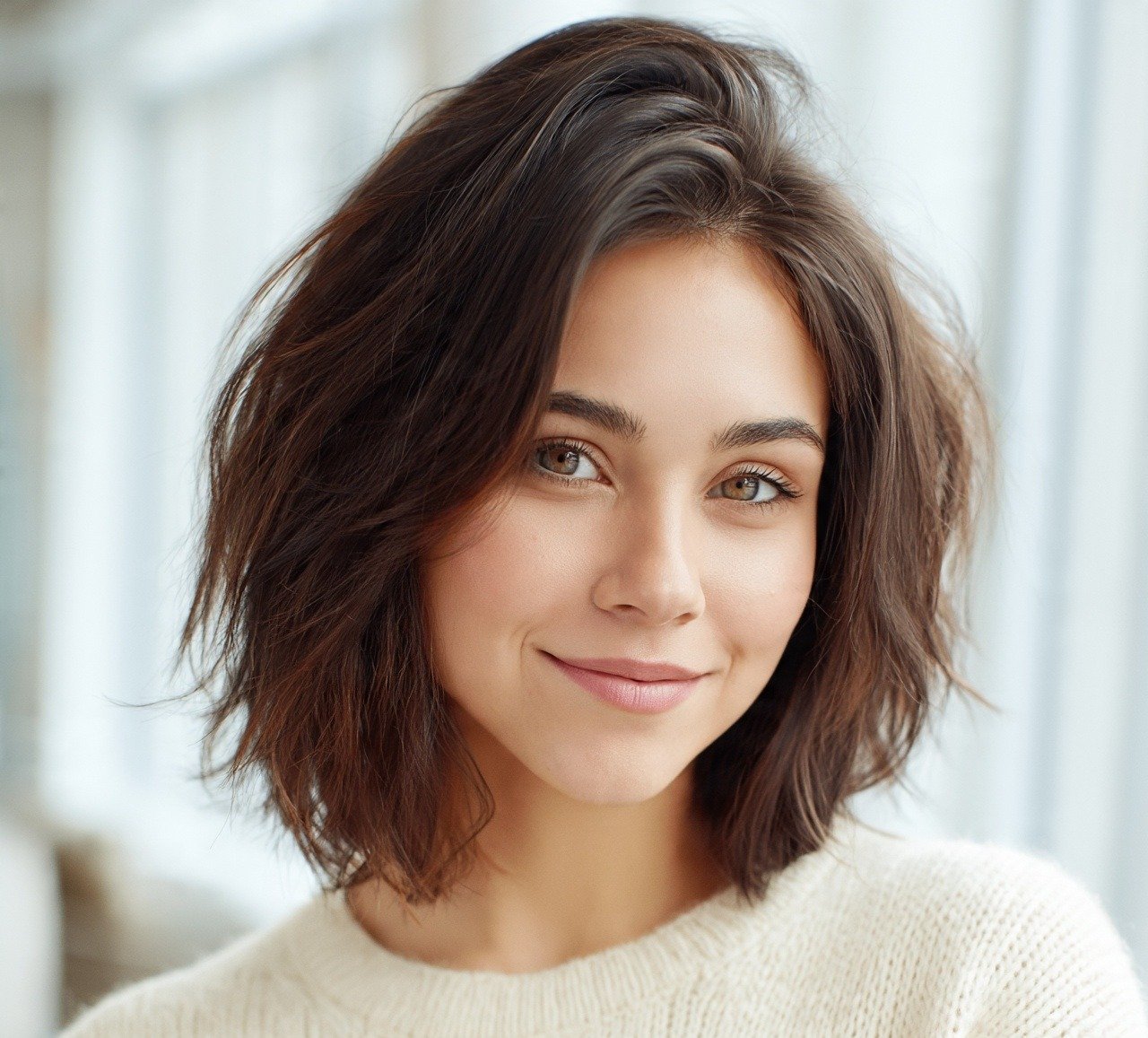 Choppy Long Bob with Texture For Cute Long Hairs