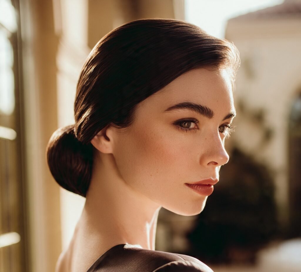 Elegant Hairstyles for Long Hair: 15 Beautiful Styles for Every Occasion 2 Classic Sleek Low Chignon 1