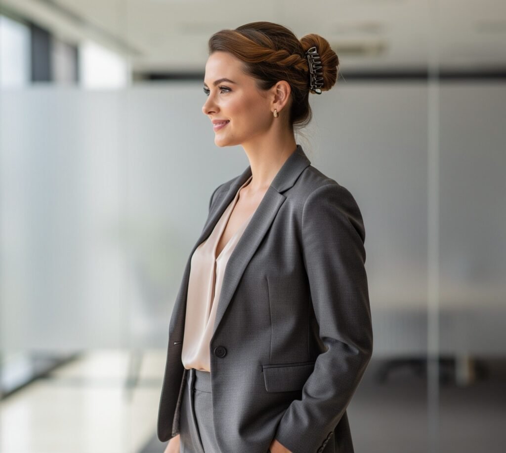 Best Work Hairstyles for Long Hair: 16 Chic & Office-Ready Looks 12 Claw Clip Updo